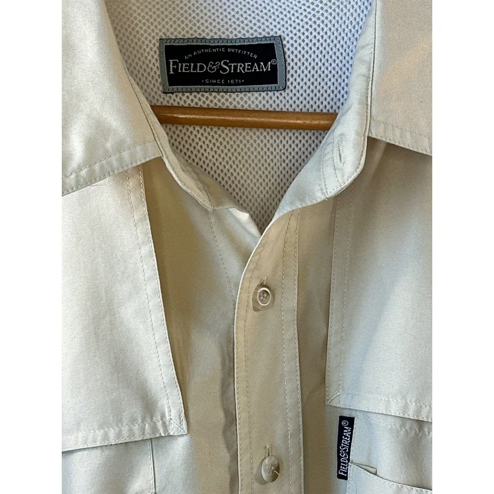 Field & Stream Since 1871 Mens Fishing Shirt Ivory See Pictures For Measurements